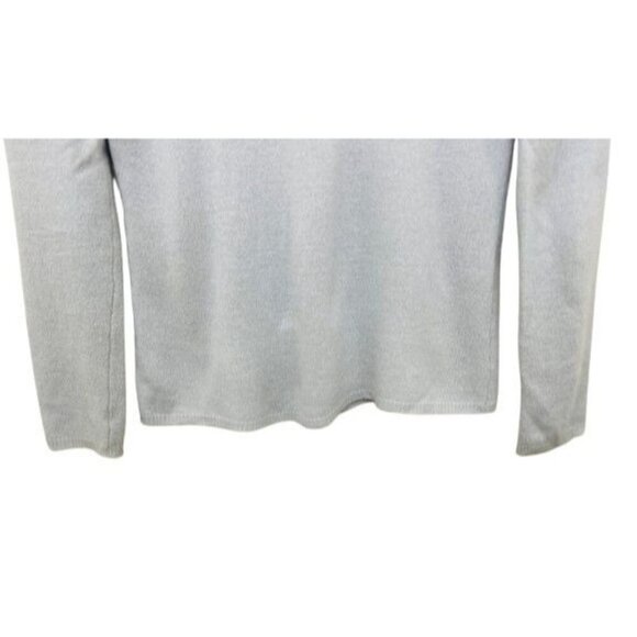 Lord & Taylor 100% Cashmere Crewneck Sweater Pale Gray/Blue Long Sleeve Size M - Picture 4 of 6